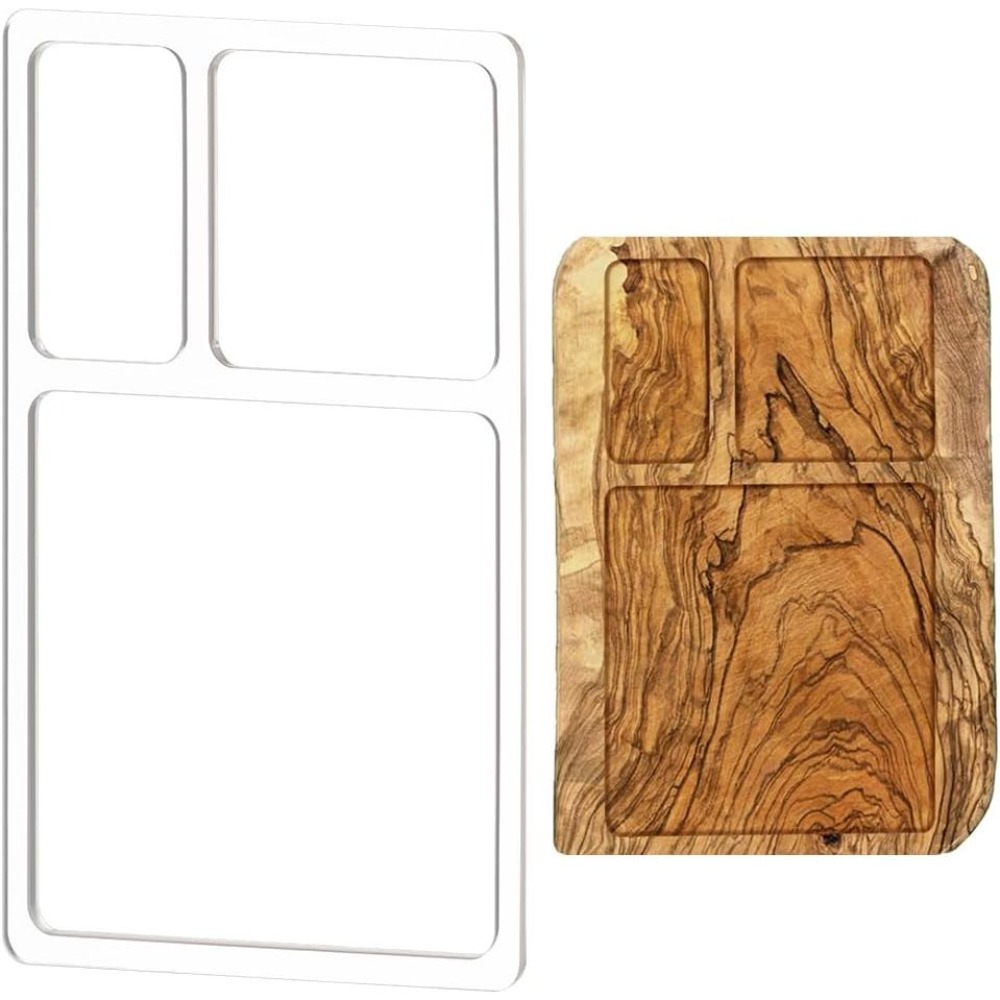 Woodworking Templates - 3-delige Valet Tray Router sjablonen rechthoekig