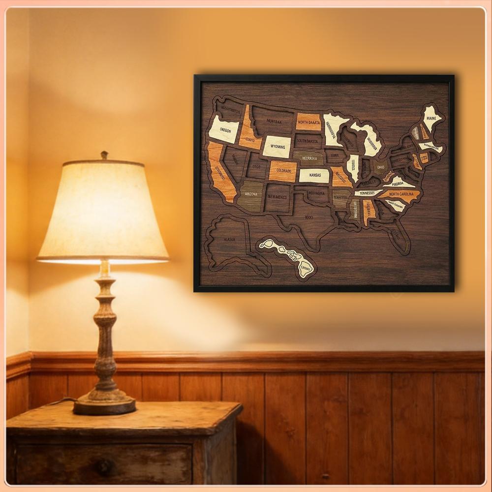 Woodworking Usa - 12 x 10 inch houten puzzel
