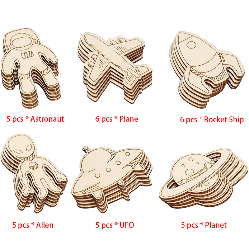 Woodworking Art - 32 Stuks Buitenruimte Onafgewerkte Houten Uitsparingen