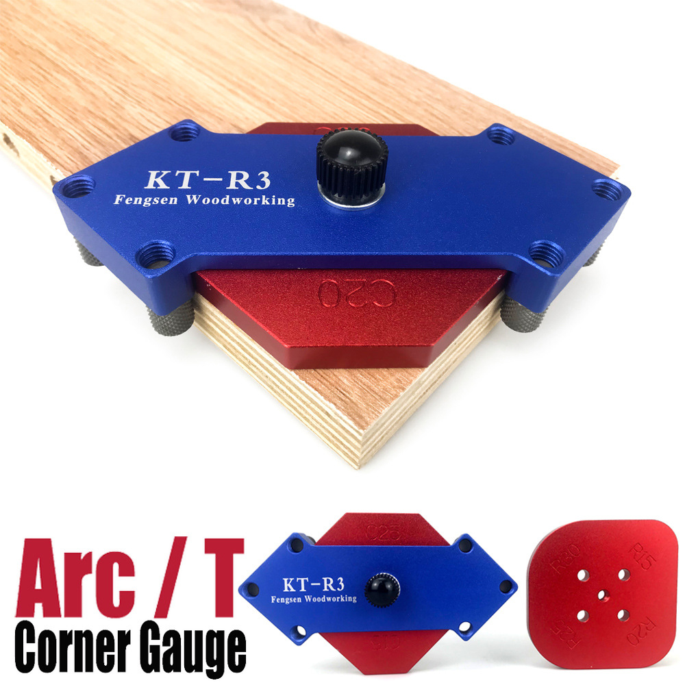 Woodworking Templates - Houtbewerking boogpositioneringssjabloon, afgeronde hoeken, R-hoeken, semi-afgeronde