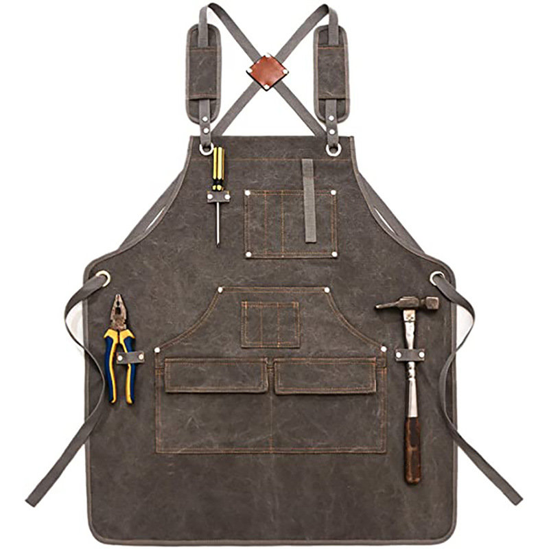 Woodworking Overalls - Eenvoudige verdikte canvas schort met aangepast
