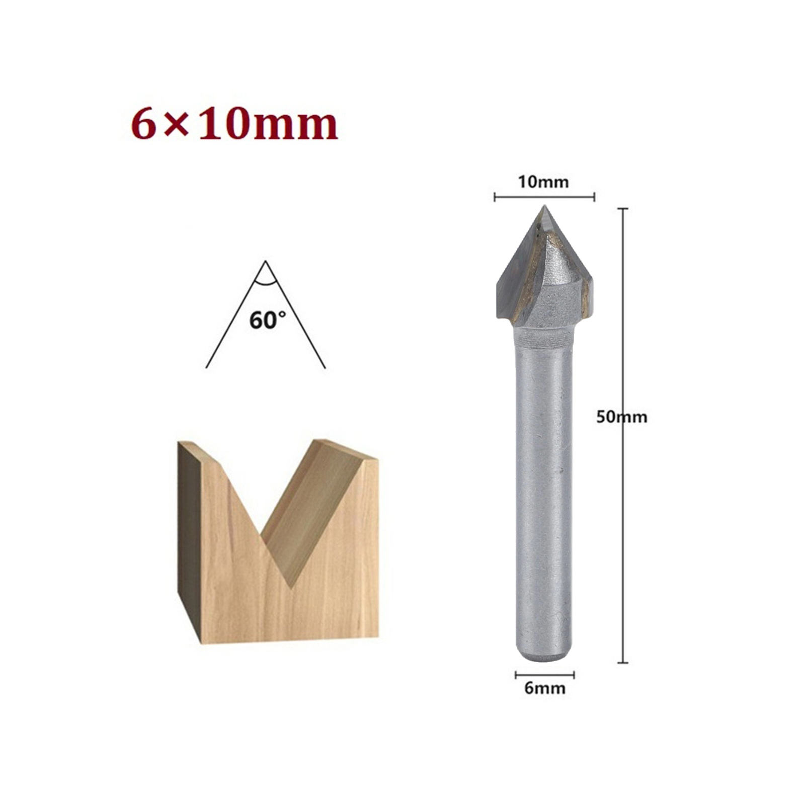 Graveerfrees, V-vormige frees, - Woodworking Overalls recensie en prijs