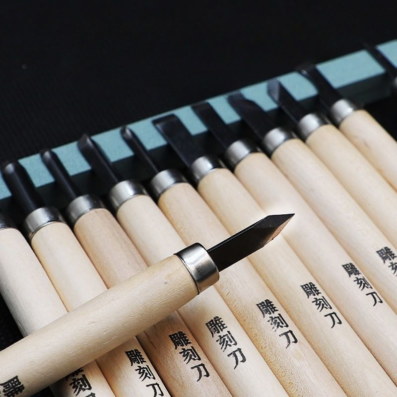 Snijmesset Houten blok rubbere - Wood Chisel Set recensie en prijs