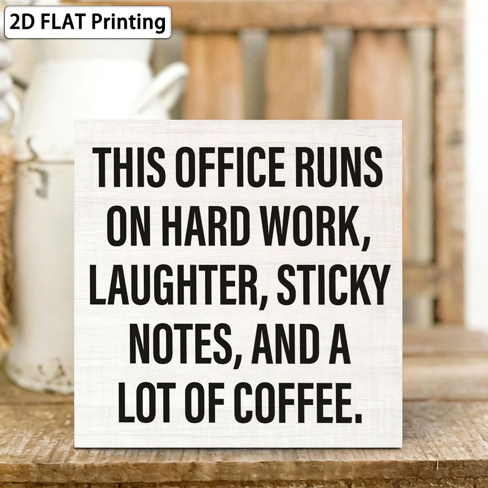 Kantoor Koffie Quote Box Bord  - Woodworking Quotes Funny recensie en prijs